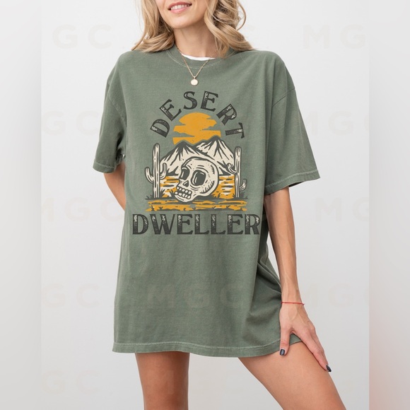 Comfort Colors Desert Dweller Distressed Graphic Tee Shirt - Picture 5 of 10